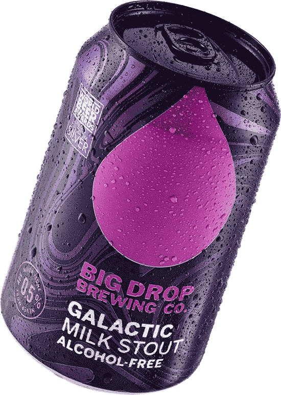 Bière Big Drop Galactic Milk Stout 0,5% sans alcool