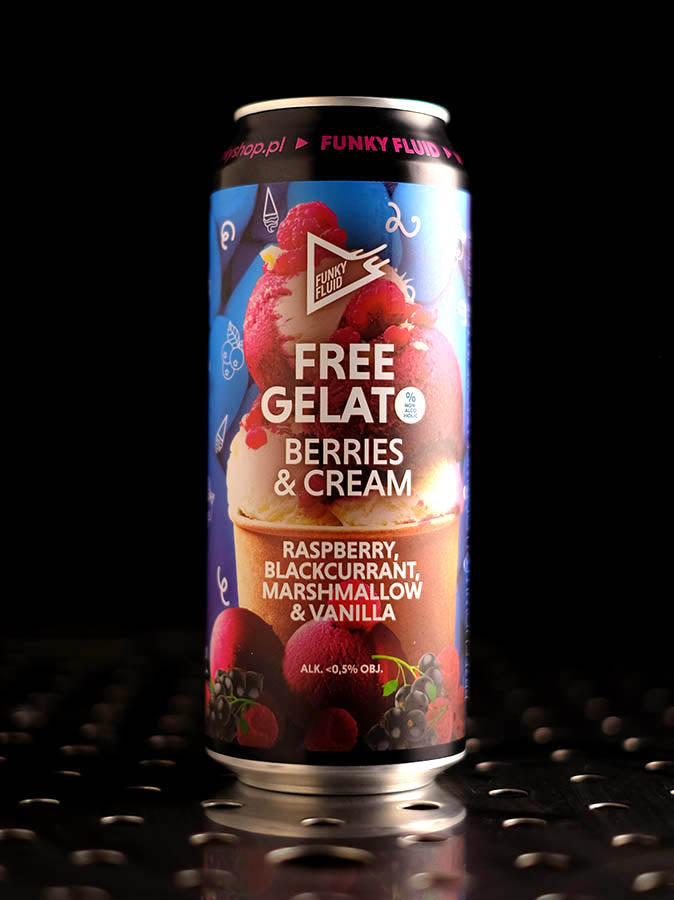 Bière Funky Fluid Free Gelato Berries & Cream sans alcool 0,5%