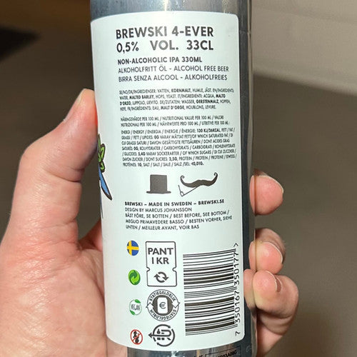 Bière Brewski 4-EVER IPA sans alcool 0,5%