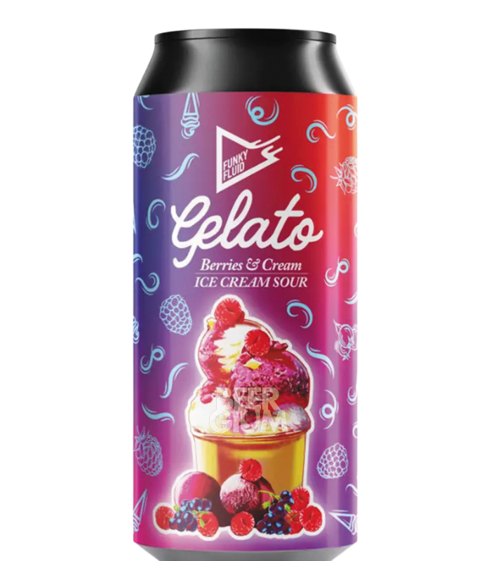 Bière Funky Fluid Free Gelato Berries & Cream sans alcool 0,5%